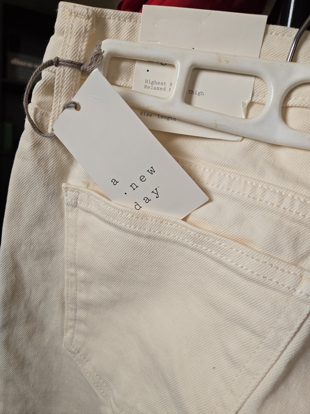 a new day Women's Cream/Off-White High-Rise Jeans